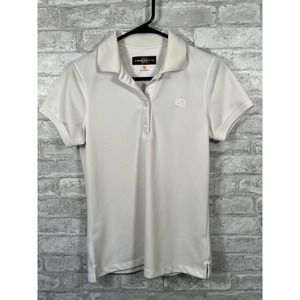 Loudmouth Golf Womens Polo White Short Sleeve Size Small